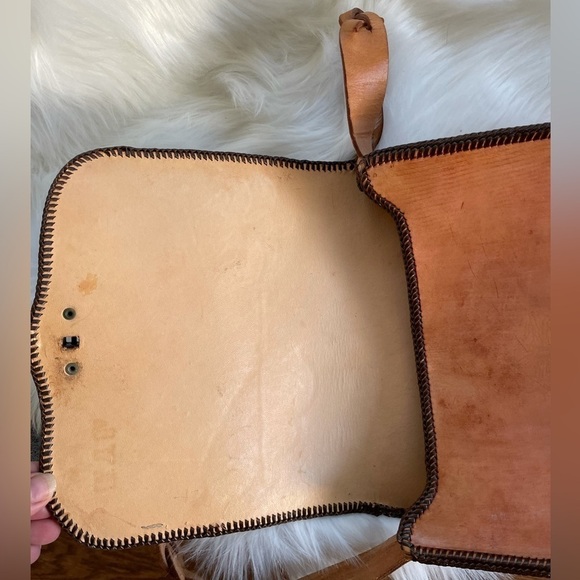 "Heirloom Saddle" Vintage Tooled Leather Shoulder Bag- Western Boho Artisan - Picture 9 of 16